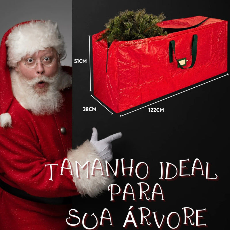 Bolsa de Armazenamento para Árvore de Natal – Impermeável, Resistente – Para Árvores até 2,10 m