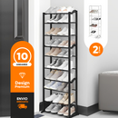 Sapateira Vertical para 30 Pares com 10 Prateleiras – Organização e Praticidade para Seu Espaço! 👠👞