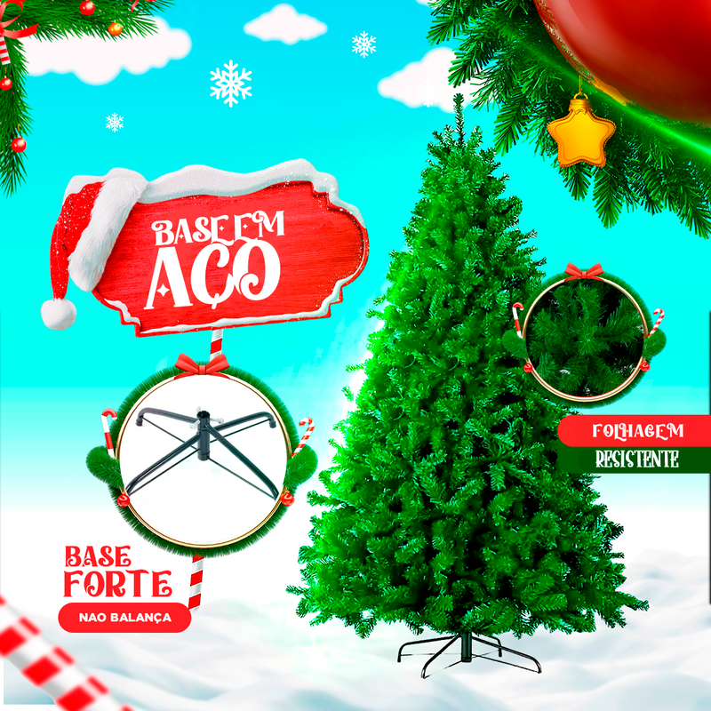 Árvore de Natal Premium 2,10m com 1000 Galhos