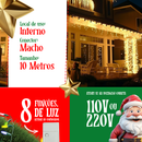 Cascata 400 LEDs Natal – 10 m – Branco Quente – 8 Funções – Fio Branco – 110V ou 220V