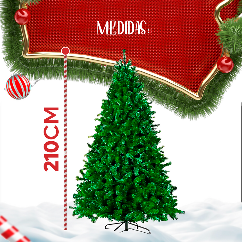 Árvore de Natal Premium 2,10m com 1000 Galhos