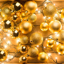 Kits de Bolas de Natal Diversos tamanhos – Vermelho ou Dourado – Foscas, Brilhantes e com Glitter para Árvore e Decoração