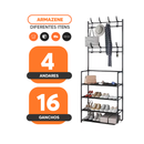 Sapateira com Cabideiro 4 Andares – Organize 12 Pares + Roupas e Acessórios em um Só Lugar!