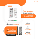 Sapateira Vertical para 30 Pares com 10 Prateleiras – Organização e Praticidade para Seu Espaço! 👠👞