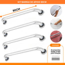 Barras de Apoio para Banheiro 80cm Inox – Segurança para Idosos, Vaso Sanitário e Corredores - Kit 4