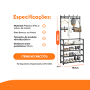 Sapateira com Cabideiro 4 Andares – Organize 12 Pares + Roupas e Acessórios em um Só Lugar!
