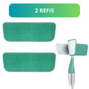 Refil de Microfibra Verde para Mop Spray – Limpeza Profunda Sem Esforço, Sem Riscos e com Sustentabilidade!