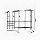 Arara Cabideiro com Sapateira e 10 Prateleiras – 4 Colunas, Super Resistente e Espaçosa para Closet e Quarto!