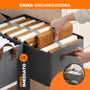 Kit Cestos Organizadores Dobráveis 25L – Empilhável, Modular - Oferta Leve Mais Pague Menos