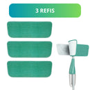 Refil de Microfibra Verde para Mop Spray – Limpeza Profunda Sem Esforço, Sem Riscos e com Sustentabilidade!