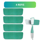 Refil de Microfibra Verde para Mop Spray – Limpeza Profunda Sem Esforço, Sem Riscos e com Sustentabilidade!