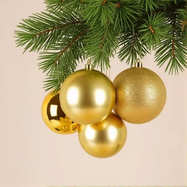 Kits de Bolas de Natal Diversos tamanhos – Vermelho ou Dourado – Foscas, Brilhantes e com Glitter para Árvore e Decoração