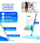 Mop Spray 3 em 1 com Reservatório 400ml – Limpeza Rápida e Eficiente: Lava, Enxágua e Seca Sem Esforço!