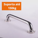 Barras de Apoio para Banheiro 80cm Inox – Segurança para Idosos, Vaso Sanitário e Corredores - Kit 4